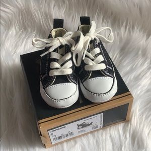 Size 2 Black Converse Crib Shoes